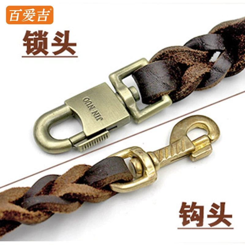 Dog Leather Pulling Rope Genuine Leather Medium Large Dog German Shepherd German Shepherd Dog Malinois Dog Leash Dog Leash Leather Sling Supplies