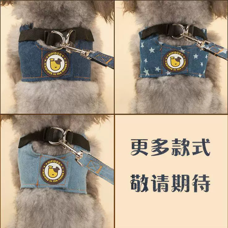 Vest Style Dog Cowboy Hand Holding Rope Pet Traction Belt Dog Leash Dog Chain Teddy Bichon Frise Chest Strap